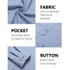 imageCOOFANDY Mens Casual Button Down Shirts Long Sleeve WrinkleFree Shirt Lightweight Shirt JacketLight Blue