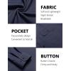 imageCOOFANDY Mens Casual Button Down Shirts Long Sleeve WrinkleFree Shirt Lightweight Shirt JacketNavy Blue