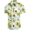 imageCOOFANDY Mens Casual Button Down Shirts Short Sleeve Linen Shirts Summer Beach Dress ShirtCoconut Tree Print