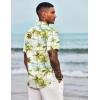 imageCOOFANDY Mens Casual Button Down Shirts Short Sleeve Linen Shirts Summer Beach Dress ShirtCoconut Tree Print