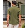 imageCOOFANDY Mens Casual Button Down Shirts Short Sleeve Summer Beach Shirt Fashion Textured Shirts with PocketArmy Green