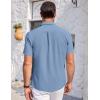 imageCOOFANDY Mens Casual Button Down Shirts Short Sleeve Summer Beach Vacation Untucked Dress Shirts with PocketRoyal Blue