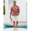 imageCOOFANDY Mens Casual Button Down Shirts Short Sleeve Textured Shirt Summer Beach Shirts for MenSunset  Coconut Tree