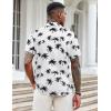 imageCOOFANDY Mens Casual Button Down Shirts Short Sleeve Textured Shirt Summer Beach Shirts for MenWhitecoconut Tree