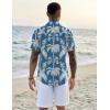imageCOOFANDY Mens Casual Button Down Shirts Short Sleeve Textured Summer Beach ShirtsBluecoconut Tree
