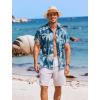 imageCOOFANDY Mens Casual Button Down Shirts Short Sleeve Textured Summer Beach ShirtsBluecoconut Tree