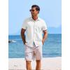 imageCOOFANDY Mens Casual Button Down Shirts Short Sleeve Textured Summer Beach ShirtsWhite