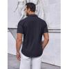 imageCOOFANDY Mens Casual Button Down Short Sleeve Shirts Untucked Wrinkle Free Shirt Stretch Dress ShirtsDark Blue