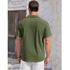 imageCOOFANDY Mens Casual Cotton Linen Shirt Short Sleeve Button Up Shirts Summer Beach TopArmy Green