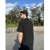 imageCOOFANDY Mens Casual Cotton Linen Shirt Short Sleeve Button Up Shirts Summer Beach TopBlack