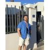 imageCOOFANDY Mens Casual Cotton Linen Shirt Short Sleeve Button Up Shirts Summer Beach TopBlue