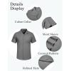 imageCOOFANDY Mens Casual Cotton Linen Shirt Short Sleeve Button Up Shirts Summer Beach TopDark Gray