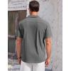 imageCOOFANDY Mens Casual Cotton Linen Shirt Short Sleeve Button Up Shirts Summer Beach TopDark Gray