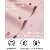 imageCOOFANDY Mens Casual Cotton Linen Shirt Short Sleeve Button Up Shirts Summer Beach TopPink