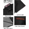 imageCOOFANDY Mens Casual Cotton Short Sleeve Button Down Dress Shirt Plaid Collar Denim Work ShirtsA  Black  No Pocket