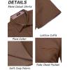 imageCOOFANDY Mens Casual Cotton Short Sleeve Button Down Dress Shirt Plaid Collar Denim Work ShirtsA  Brown  No Pocket