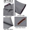 imageCOOFANDY Mens Casual Cotton Short Sleeve Button Down Dress Shirt Plaid Collar Denim Work ShirtsA  Charcoal Grey  No Pocket