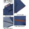 imageCOOFANDY Mens Casual Cotton Short Sleeve Button Down Dress Shirt Plaid Collar Denim Work ShirtsA  Sky Blue  No Pocket