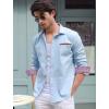 imageCOOFANDY Mens Casual Dress Shirt Button Down Shirts LongSleeve Plaid Collar Denim Work ShirtType 01  Chambray