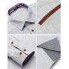 imageCOOFANDY Mens Casual Dress Shirt Button Down Shirts LongSleeve Plaid Collar Denim Work ShirtType 01  White