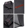 imageCOOFANDY Mens Casual Dress Shirt Button Down Shirts LongSleeve Plaid Collar Denim Work ShirtType 01 Grey