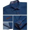 imageCOOFANDY Mens Casual Dress Shirt Button Down Shirts LongSleeve Plaid Collar Denim Work ShirtType 01 Light Blue