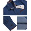 imageCOOFANDY Mens Casual Dress Shirt Button Down Shirts LongSleeve Plaid Collar Denim Work ShirtType 01 Sky Blue