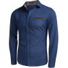 imageCOOFANDY Mens Casual Dress Shirt Button Down Shirts LongSleeve Plaid Collar Denim Work ShirtType 01 Sky Blue