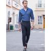 imageCOOFANDY Mens Casual Dress Shirt Button Down Shirts LongSleeve Plaid Collar Denim Work ShirtType 01 Sky Blue