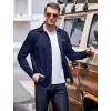 imageCOOFANDY Mens Casual Dress Shirt Button Down Shirts LongSleeve Plaid Collar Denim Work ShirtType 01 Ultramarine Blue