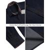 imageCOOFANDY Mens Casual Dress Shirt Button Down Shirts LongSleeve Plaid Collar Denim Work ShirtType 01 Ultramarine Blue