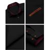 imageCOOFANDY Mens Casual Dress Shirt Button Down Shirts LongSleeve Plaid Collar Denim Work ShirtType 02  Black