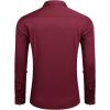 imageCOOFANDY Mens Casual Dress Shirt Button Down Shirts LongSleeve Plaid Collar Denim Work ShirtType 02  Burgundy