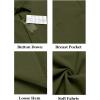 imageCOOFANDY Mens Casual Linen Shirt Short Sleeve Button Down Shirt Summer Beach Hawaiian ShirtsArmy Green