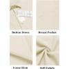 imageCOOFANDY Mens Casual Linen Shirt Short Sleeve Button Down Shirt Summer Beach Hawaiian ShirtsBeige