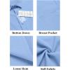 imageCOOFANDY Mens Casual Linen Shirt Short Sleeve Button Down Shirt Summer Beach Hawaiian ShirtsBlue