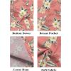 imageCOOFANDY Mens Casual Linen Shirt Short Sleeve Button Down Shirt Summer Beach Hawaiian ShirtsFloralpink