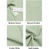 imageCOOFANDY Mens Casual Linen Shirt Short Sleeve Button Down Shirt Summer Beach Hawaiian ShirtsGreen