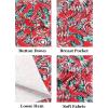 imageCOOFANDY Mens Casual Linen Shirt Short Sleeve Button Down Shirt Summer Beach Hawaiian ShirtsLeavesred