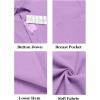 imageCOOFANDY Mens Casual Linen Shirt Short Sleeve Button Down Shirt Summer Beach Hawaiian ShirtsLight Purple
