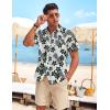 imageCOOFANDY Mens Casual Linen Shirt Short Sleeve Button Down Shirt Summer Beach Hawaiian ShirtsPineapplewhite
