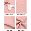 imageCOOFANDY Mens Casual Linen Shirt Short Sleeve Button Down Shirt Summer Beach Hawaiian ShirtsPink
