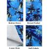 imageCOOFANDY Mens Casual Linen Shirt Short Sleeve Button Down Shirt Summer Beach Hawaiian ShirtsResort Islandblue