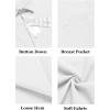 imageCOOFANDY Mens Casual Linen Shirt Short Sleeve Button Down Shirt Summer Beach Hawaiian ShirtsWhite