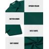 imageCOOFANDY Mens Casual Shirts Short Sleeve Button Down Shirt Wrinkle Free Summer ShirtLake Green