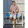 imageCOOFANDY Mens Casual Shirts Short Sleeve Button Down Shirt Wrinkle Free Summer ShirtPink