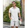 imageCOOFANDY Mens Casual Shirts Short Sleeve Button Down Shirt Wrinkle Free Summer ShirtWhite