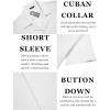 imageCOOFANDY Mens Casual Shirts Short Sleeve Button Down Shirts Fashion Textured Summer Beach ShirtA White