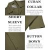 imageCOOFANDY Mens Casual Shirts Short Sleeve Button Down Shirts Fashion Textured Summer Beach ShirtArmy Green