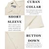 imageCOOFANDY Mens Casual Shirts Short Sleeve Button Down Shirts Fashion Textured Summer Beach ShirtBeige